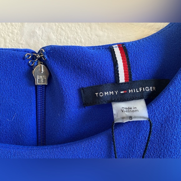 Tommy Hilfiger Vibrant Blue Cropped Belted Jumpsuit - Picture 2 of 10